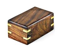 Wooden Urn for Human Ashes - Handmade Rosewood Pet Urn for Dogs Cats - Personalized Wooden Funeral Urn for Ashes Handcrafted, Burial Urn Box for Adult Ashes Capacity 12 Cu/in (Keepsake 5x3x2.25)