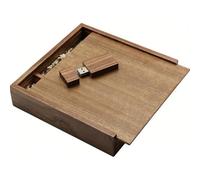 Wooden USB Stick 32 GB USB 3.0 Wooden Flash Memory Stick with Walnut Box for Storing Photos TATMOHIK Data Storage Wood USB Flash Drive 32 GB for Birthday, Wedding or Other Celebrations