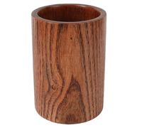 Wooden Utensil Holder, 5.1x3.4 Inch Spoon Holder with Drain Hole, Utensil Caddy for Kitchen