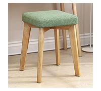 Wooden Vanity Stool with Feet Protection Small Square Makeup Stool Stylish Ottomans Bench Seat Perfect Foot Rest and Step Stool for Dressing Table