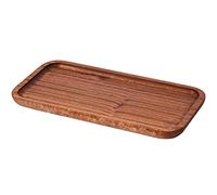 Wooden Vanity Tray, Bathroom Tray Countertop Organizer Tray for Candle Perfume Soap Dispenser Jewelry Keys, Ebony Wood