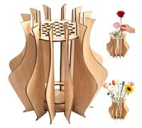 Wooden Vase for Lego Flowers Bouquet, 3D Puzzle Vases for Lego Flowers | Wooden Puzzle Flower Vase for Flowers, Daffodils, Roses, Tulips, Botanicals, Sunflowers, Home Decorations