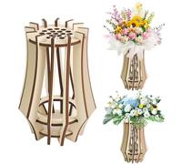 Wooden Vase for Lego Flowers Bouquet,Wooden Vase Stand for Displaying Roses,Tulips,Sunflowers