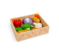 Wooden Vegetable Crate - Play Food and Role Play Toys Bigjigs Toys Multi One Size
