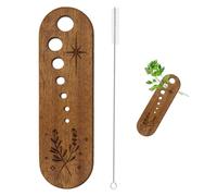 Wooden Vegetable Splitter Comes with a Cleaning Brush, Fun Kitchen Gadgets, Exquisite Herb Stripper Bowl Gifts for The Kitchen Suitable for Home Use & Chefs
