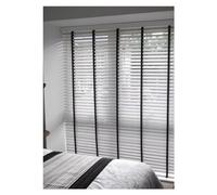 Wooden Venetian Blinds for Indoor Windows/Sliding Glass Doors/French Doors/Patio Doors, Ultra Wide 50mm Slats Horizontal Wood Blinds Darkening with Tapes for Home Kitchen Bedroom Office(Size:100x20