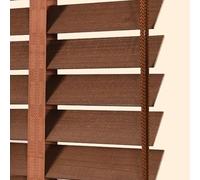 Wooden Venetian Blinds, Made to Measure Bamboo Window Treatments, Easy Fit Privacy Shutters for Home Office, Blackout Design, Perfect for Indoor Use