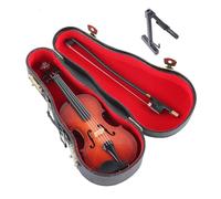 Wooden Violin Model - String Instrument , Classical Artistic Figure, Decorative Collectible Craft | Polished Wood Finish for Study Room, Shelf, Workplace,