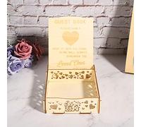 Wooden W Signature Heart Box Guest Book Message Box W Plies DecorationWooden Message BoxWooden Guest Book Message Box Card Holder Romantic W Signature Plies