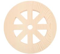 Wooden Wagon Wheel Decor Rustic Wall Mount Ornament for Garden