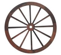 Wooden Wagon Wheel Wall Art Vintage Home Wall Decor Brown
