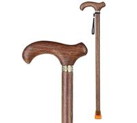 Wooden Walking Cane with Comfort Grip Handle, Non-Slip and Lightweight Walking Aid for Elderly and Adults