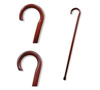 Wooden Walking Stick Cane For Seniors With Supportive Curved Handle Men And Women, Colour, Strong Mobility Aid With Vintage Finish, Anti-Slip Rubber Tip