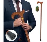 Wooden Walking Stick for Elderly, Handmade Ergonomic Canes for Men and Women
