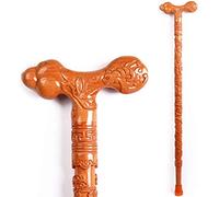 Wooden Walking Stick Solid Cane Wooden Cane, Solid Wood Crutch, Mahogany Walker Old Man Walking Stick, Men Ladies Seniors are Available Gifts for The Elderly