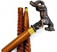 Wooden Walking Stick with Brass Handle | Handmade Walking Stick | Decorative Walking Canes | Walking Stick for Man and Woman Active (Horse Walking Cane)