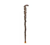 Wooden Walking Sticks Caduceus Old Man Crutches Wood Stick Old Man Supplies 3 Patterns Wood Carving Length 90cm Easy to Truncate Mobility Aid for Elderly, Seniors & Handicap