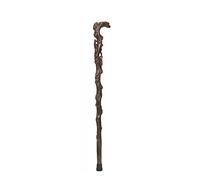 Wooden Walking Sticks Caduceus Old Man Crutches Wood Stick Old Man Supplies 3 Patterns Wood Carving Length 90cm Easy to Truncate Mobility Aid for Elderly, Seniors & Handicap