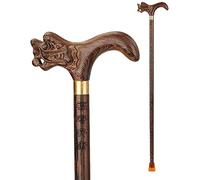 Wooden Walking Sticks for Men & Women Solid Wood Walking Stick, Walking Stick Wooden Leading The Elderly Redwood Crutches Solid Wood Handle Mobility Aid for Elderly, Seniors & Handicap…