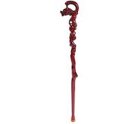 Wooden Walking Sticks for Men & Women Walking Stick Older People Crutches Sticks Wooden Sticks Leads Crested Heads Hollow Wood Carvings Length 95 Cm Easy to Shorten Mobility Aid for Elde