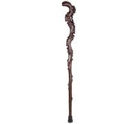 Wooden Walking Sticks Mobility Aid Canes for Seniors - Imitation Root Carving Mahogany Crutches for Elderly & Handicap