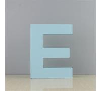 Wooden Wall Letters E - Blue Decorative Wall Letter for Children's Nursery Baby's Room, Baby Name and Girls Bedroom Décor
