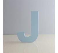 Wooden Wall Letters J - Blue Decorative Wall Letter for Children's Nursery Baby's Room, Baby Name and Girls Bedroom Décor