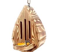 Wooden Wall Mount Butterfly House & Feeder for Garden, Patio