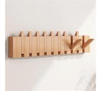 Wooden Wall-Mounted Coat Rack - Sturdy Folding Hanger for Coats Keys Hats Robes Towels - Elegant Piano Design Ideal for Home & Office nization