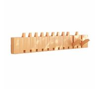 Wooden Wall Mounted Piano Coat Rack6 Hooks Decorative Entryway Organizer for Bags Hats Umbrellas and CoatsNatural Wood Wall Art Hanger.