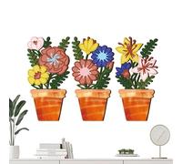 -Wooden Wall Panel - Hanging Interior Decoration with Shaped Vase Design, Elegant Petal Composition, Handmade Accent Board for Home | Lounge, Kitchen, Suite, Washroom, Bistro, F