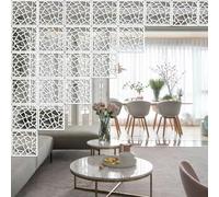 Wooden Wall Separator Divider Room, 5Mm Thick White Partition Indoor Temporary Privacy Screen Panel, Durable Hollow Hanging Fence For Entry/Living Room/Balcony,One Color-99 Pieces