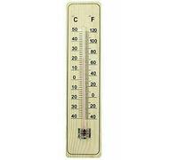 Wooden Wall Thermometer Temperature Garden Home Greenhouse Patio Garage Beech