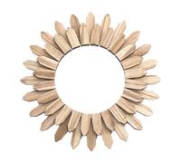 Wooden Wall Viewpoint - Bedroom Wall Ornament | Decorative Mirror | Farmhouse Sunflower Hanging Wooden Lookout for Entryway, Dining Room, Hallway, Bathroom | De Mad Mirror