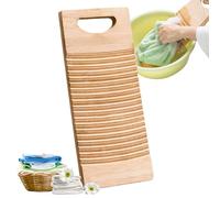 Wooden Wash-Board for Laundry - Gentle Yet Thorough Cleaning | Bambo Hand Washing Board Wavy Pattern | Household Hand Washing Delicate & Kids Clothes, Eco-Friendly & Energy Saving