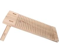 Wooden Washboard for Hand Washing Clothes, Anti-Slip Feet Thickened Solid Wood Laundry Board 50x20x2.5cm