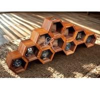 Wooden Watch Box Organizer for Men - 10 Slot Luxury Honeycomb Watch Case | Dark Rosewood Wood & Glass Display Box | Elegant Wooden Timepiece Display Case Boxes for Men - Best Gift for Him