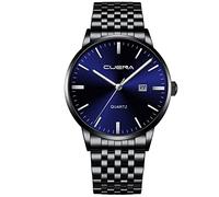 Wooden Watches for Women Men Business Luxury Fashion Gents Quartz Watch Stainless Steel Band Designer Watches (F, One Size)