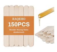 Wooden Wax Sticks for Hair Removal - RAQEHO 150PCS Waxing Stick Spatula Applicator for Eyebrow Nose Face Legs Body Hair Removal Soft Hard Wax Beads Paint Stir Popsicle Crafts At Home Waxing Supplies