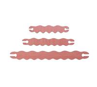 Wooden Weaving Shuttle Sticks, Multifunctional Wavy Design Pine Wood Crafting Tools for Knitting with 3 Sizes 143x24mm 193x25mm 295x32mm for Blankets Hats Scarves Crochet Projects