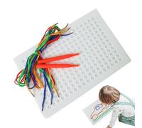 Wooden Weaving Toy - Kids Threading Stitching Board, Braiided String Sensory Tool, Quiet Calming Corner Essentiial | Montesori Early Education Hardware, Creative Craft Activity For Todler