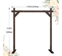 Wooden Wedding Arch, Rose Arbor for Outdoor Events, Freestanding Garden Arch for Weddings and Birthday Celebrations, 220 * 215cm Reception Decoration