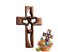 Wooden Wedding Cross - Handcrafted Carved Couple, Sacred Unit Display Gift | Home Interior Wall Table Decoration With Meaningful Love Symbol Confirm