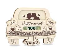 Wooden Wedding Money Gift Wallet, Money Holder, Wedding Gift, Perfect for Wedding Cards, Cash Gifts, Bridal Shower, Romantic Keepsake for Couples