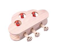 Wooden Whack A Mole Cat Toy - Interactive For Cats With 4 Mice And Sturdy Design (A, One Size)