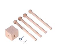 Wooden Wind Chime, Safe Attention Cultivation Baby Crib Mobile, Creative Craft Wall Balcony Hanging Toy Bell Accessories for Ceiling Decor