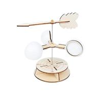 Wooden Wind Vane Science Experiments Kit for Kids - DIY STEM Science Kits with Direction Compass Base & Spinning Cups | Hands-On Educational Weather Project Toy for Boys & Girls Ages 6 7 8 9 10 11 12