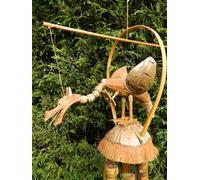 Thai Gifts Bamboo Windchime - Hand-Carved Dragon Design