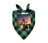 Wooden Wine Barrel Dog Bandanas for Small Medium Large Dogs Cats | Soft Polyester Pet Triangle Scarf Kerchief Novelty Pet Bib for Birthday, Photo Shoots, Wedding, Parties Pet Accessories