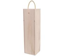 Wooden Wine Box Single Bottle Gift Box with Rope Handle